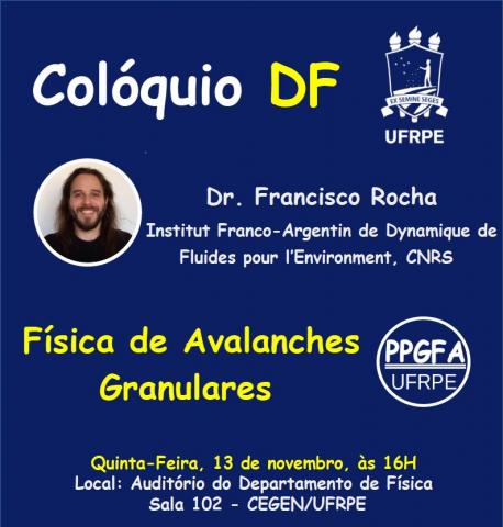 Colóquio13/11/2025: "Física de Avalanches Granulares"